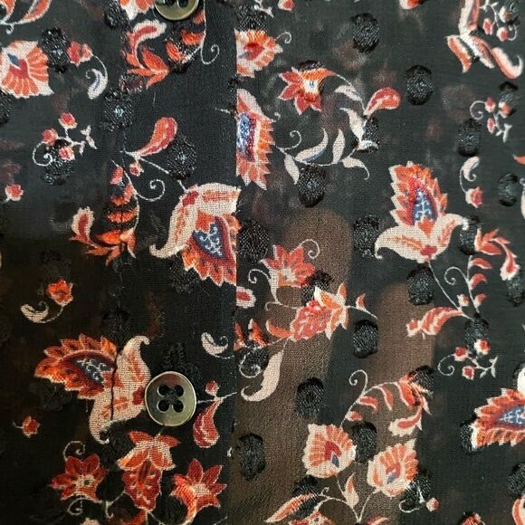 Jessica simpson Swiss dot semi sheer‎ blouse - Picture 6 of 8